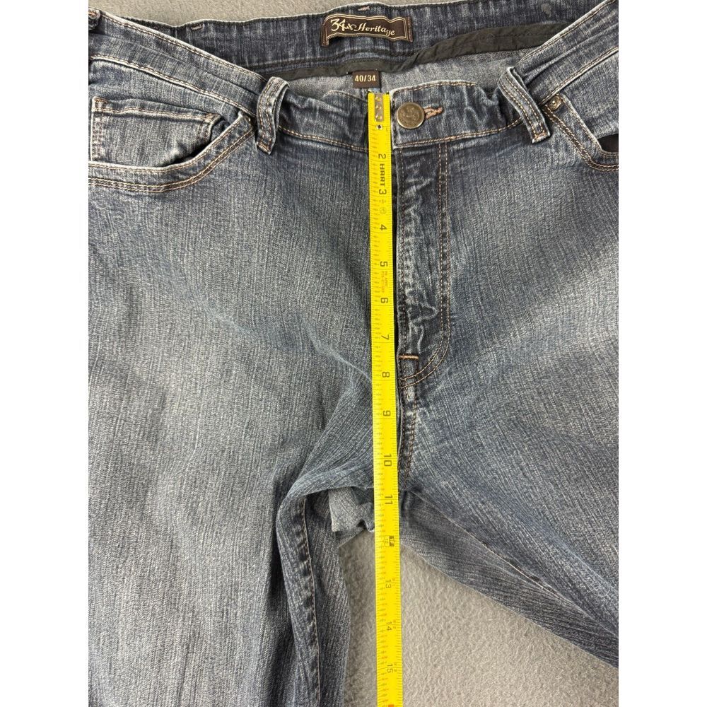 34 Heritage Jeans Men's 38x33* Blue Charisma Comfort Mid Rise Stretch Faded - Picture 13 of 16